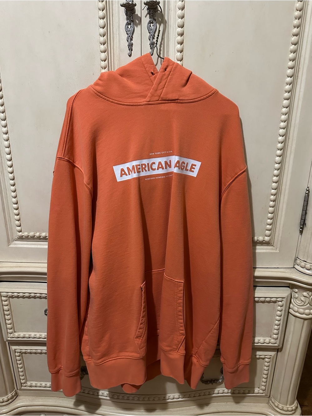 American Eagle Orange Oversized Hoodie Sweatshirt Size XXL | Cozy Streetwear